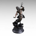 Mythologie Bronze Skulptur Meer Gott Poseidon Wohnkultur Messing Statue Tpy-003